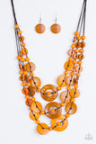 Paparazzi "Bali Boardwalk" Orange Necklace & Earring Set Paparazzi Jewelry