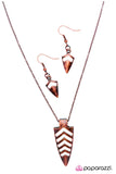 Paparazzi "A Matter of Artifact" Copper Necklace & Earring Set Paparazzi Jewelry