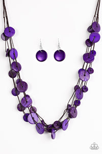Paparazzi "Bermuda Beach House" Purple Necklace & Earring Set Paparazzi Jewelry