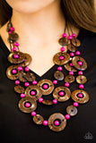 Paparazzi "Bahama Bungalow" Pink Necklace & Earring Set Paparazzi Jewelry