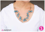 Paparazzi "Instant Classic" Blue Necklace & Earring Set Paparazzi Jewelry
