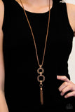 Paparazzi "Full STEAMPUNK Ahead!" Copper Necklace & Earring Set Paparazzi Jewelry