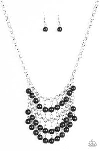 Paparazzi VINTAGE VAULT "Jurassic Park Party" Black Necklace & Earring Set Paparazzi Jewelry