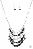 Paparazzi VINTAGE VAULT "Jurassic Park Party" Black Necklace & Earring Set Paparazzi Jewelry