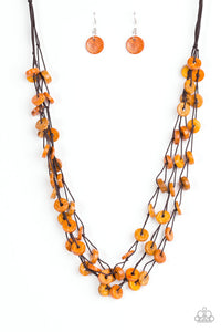 Paparazzi "Hoppin Honolulu" Orange Necklace & Earring Set Paparazzi Jewelry