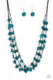 Paparazzi "Hoppin Honolulu" Blue Necklace & Earring Set Paparazzi Jewelry