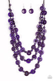 Paparazzi "Bermuda Belle" Purple Necklace & Earring Set Paparazzi Jewelry