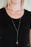 Paparazzi "Out All Night" Silver Lanyard Necklace & Earring Set Paparazzi Jewelry