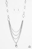 Paparazzi "Industrial Circus" White Lanyard Necklace & Earring Set Paparazzi Jewelry