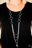 Paparazzi "Industrial Circus" White Lanyard Necklace & Earring Set Paparazzi Jewelry