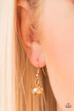 Paparazzi "Turn It Up-Town" Gold Lanyard Necklace & Earring Set Paparazzi Jewelry