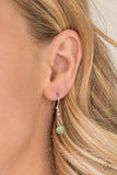Paparazzi "Keep It On The Down GLOW" Green Lanyard Necklace & Earring Set Paparazzi Jewelry