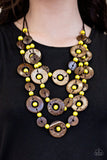 Paparazzi "Bahama Bungalow" Yellow Necklace & Earring Set Paparazzi Jewelry