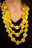 Paparazzi "Bermuda Belle" Yellow Necklace & Earring Set Paparazzi Jewelry