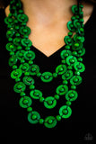 Paparazzi "Bermuda Belle" Green Necklace & Earring Set Paparazzi Jewelry