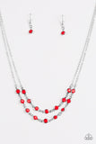 Paparazzi "Summer Girl" Red Necklace & Earring Set Paparazzi Jewelry