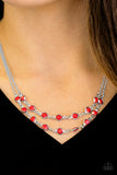 Paparazzi "Summer Girl" Red Necklace & Earring Set Paparazzi Jewelry