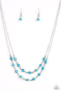 Paparazzi "Summer Girl" Blue Necklace & Earring Set Paparazzi Jewelry