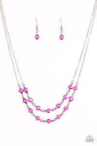 Paparazzi "Summer Girl" Purple Necklace & Earring Set Paparazzi Jewelry