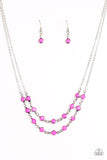 Paparazzi "Summer Girl" Purple Necklace & Earring Set Paparazzi Jewelry