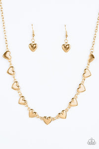 Paparazzi "If My Heart Had Wings" Gold Necklace & Earring Set Paparazzi Jewelry