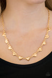 Paparazzi "If My Heart Had Wings" Gold Necklace & Earring Set Paparazzi Jewelry