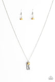 Paparazzi "Don't Stop Believing" Yellow Necklace & Earring Set Paparazzi Jewelry