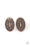 Paparazzi VINTAGE VAULT "Just A Flicker" Copper Post Earrings Paparazzi Jewelry
