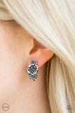 Paparazzi "Rose Garden Radiance" Silver Clip On Earrings Paparazzi Jewelry