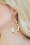 Paparazzi "Melt Down" Gold Earrings Paparazzi Jewelry