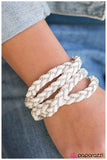 Paparazzi "Set Adrift" White Bracelet Paparazzi Jewelry