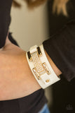 Paparazzi "Going Platinum" White Wrap Bracelet Paparazzi Jewelry