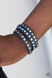 Paparazzi "Lets Go For A CATWALK" Blue Wrap Bracelet Paparazzi Jewelry