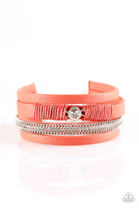 Paparazzi "Catwalk Craze" Orange Wrap Bracelet Paparazzi Jewelry