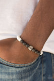 Paparazzi "Energized" White Stone Silver Bead Lava Rock Urban Bracelet Paparazzi Jewelry