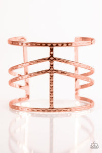 Paparazzi "Stick Out A NILE" Copper Crisscross Cuff Bracelet Paparazzi Jewelry