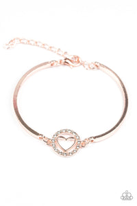 Paparazzi "Voguish Valentine" Rose Gold Bracelet Paparazzi Jewelry