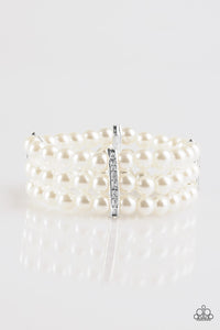 Paparazzi "Royal Wedding" White Bracelet Paparazzi Jewelry