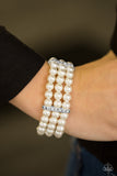 Paparazzi "Royal Wedding" White Bracelet Paparazzi Jewelry