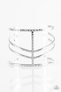 Paparazzi "Stick Out A NILE" Silver Crisscross Cuff Bracelet Paparazzi Jewelry