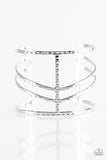 Paparazzi "Stick Out A NILE" Silver Crisscross Cuff Bracelet Paparazzi Jewelry