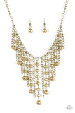 Paparazzi "STUN Control" Brass Necklace & Earring Set Paparazzi Jewelry
