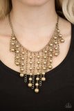 Paparazzi "STUN Control" Brass Necklace & Earring Set Paparazzi Jewelry