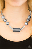 Paparazzi "All About Attitude" Silver Necklace & Earring Set Paparazzi Jewelry