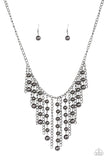 Paparazzi "STUN Control" Black Necklace & Earring Set Paparazzi Jewelry