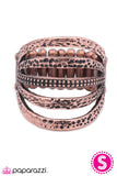 Paparazzi "Banded Together" Copper Ring Paparazzi Jewelry