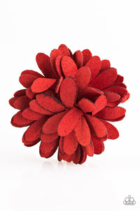 Paparazzi "Sunshine and Suede" Red Hair Clip Paparazzi Jewelry