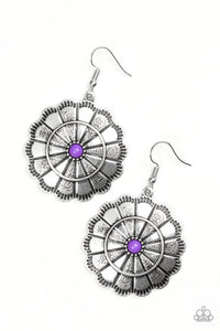 Paparazzi "I'm No Wallflower" Purple Earrings Paparazzi Jewelry