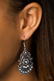 Paparazzi VINTAGE VAULT "Blooming Bora Bora" White Earrings Paparazzi Jewelry