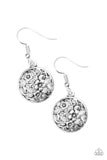 Paparazzi "Flower Patch Perfection" Silver Floral Filigree Earrings Paparazzi Jewelry